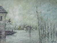 L'alluvione  Olio su tela - 20 x 30